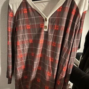 Christmas plaid pajama set